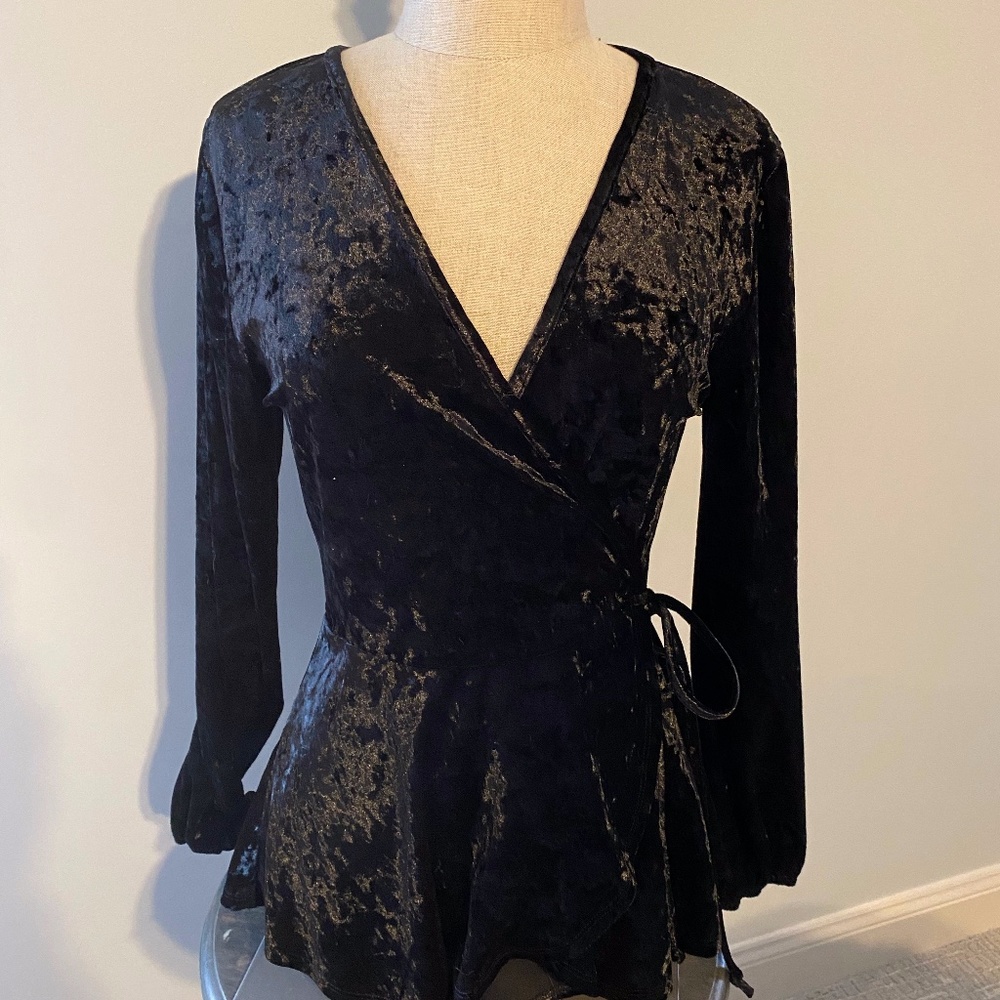 Altar'd State velvet wrap top